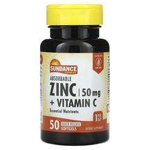 Sundance Vitamins, Цинк, Absorbable Zinc + Vitamin C, 50 Quick...