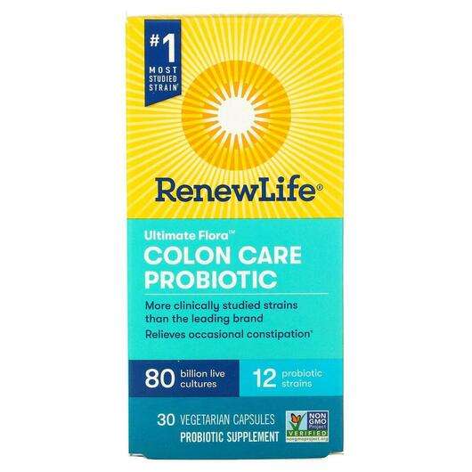 Основне фото товара Renew Life, Ultimate Flora Colon Care Probiotic 80 Billion, Пі...