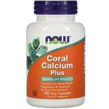 Now, Коралловый Кальций, Coral Calcium Plus, 100 капсул