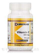 Kirkman, Vitamin C 250 mg Hypoallergenic, Вітамін C, 100 капсул