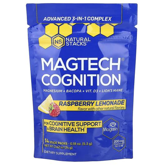 Основне фото товара Magtech Cognition Raspberry Lemonade, Магній, 14 шт