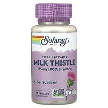 Solaray, Vital Extracts Milk Thistle 175 mg, Розторопша, 60 ка...
