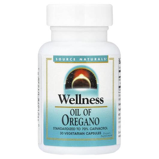 Основное фото товара Wellness Oil Of Oregano 30 Vegetarian, Масло орегано, 45 mg per C