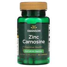 Swanson, Zinc Carnosine, Цинк, 60 капсул