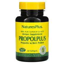 Natures Plus, Propolplus Propolis w/Bee Pollen 60, Бджолиний п...