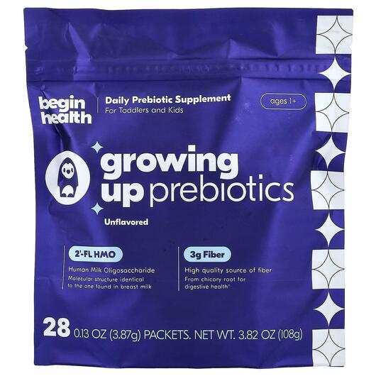 Основное фото товара Пребиотики, Growing Up Prebiotics Ages 1+ Unflavored, 28 шт