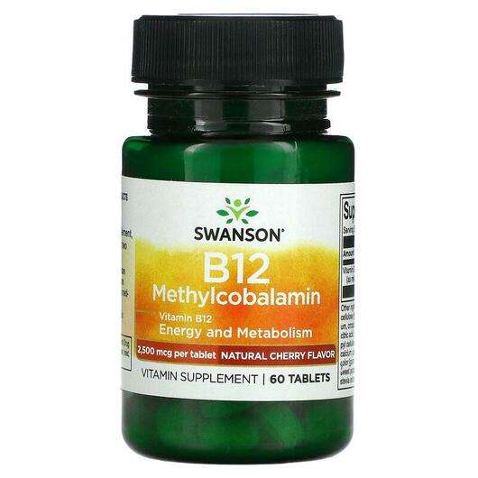 Основне фото товара Swanson, B12 Methylcobalamin, Вітамін B12 Метилкобаламін, 60 т...