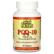 Natural Factors, PQQ-10 PQQ 20 mg CoQ10 200 mg, Коензим Q10, 6...