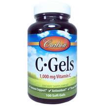 Carlson, Витамин С 1000 мг, C-Gel Vitamin C 1000 mg, 100 капсул