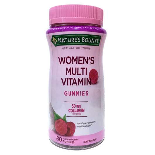 Optimal Solutions Women's Multivitamin Gummies Raspberry, 80 Gummies