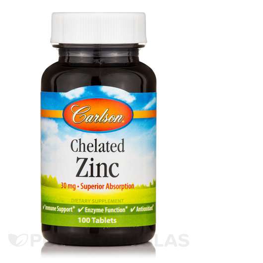 Chelated Zinc 30 mg, Цинк Хелатний, 100 таблеток