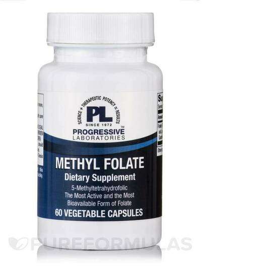 Основное фото товара Progressive Labs, L-5-метилтетрагидрофолат, Methyl Folate, 60 ...