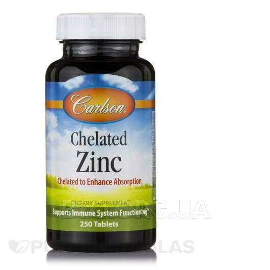 Chelated Zinc, Цинк Хелатний, 250 таблеток