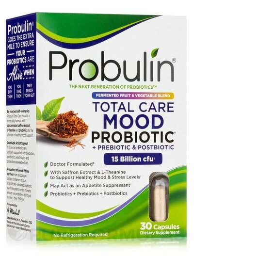 Основное фото товара Probulin, Поддержка стресса, Total Care Mood Probiotic, 30 капсул