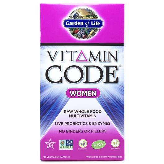 Vitamin Code Women, RAW вітаміни для жінок, 240 капсул