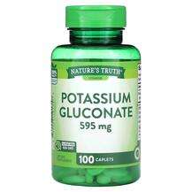 Nature's Truth, Potassium Gluconate 595 mg, Калій, 100 капсул