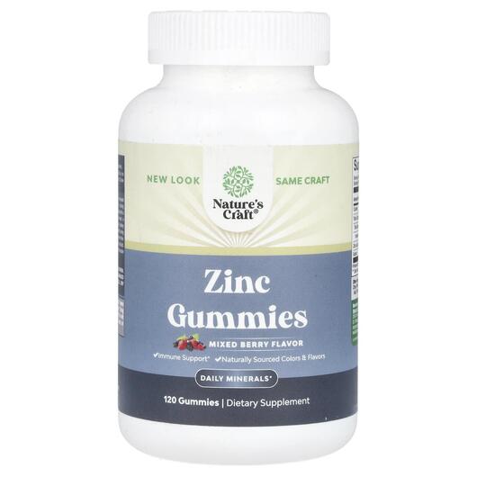 Основне фото товара Nature's Craft, Zinc Gummies Mixed Berry, Цинк, 120 таблеток