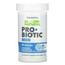 Natures Plus, Пробиотики, GI Natural Probiotic Men 60 Billion ...