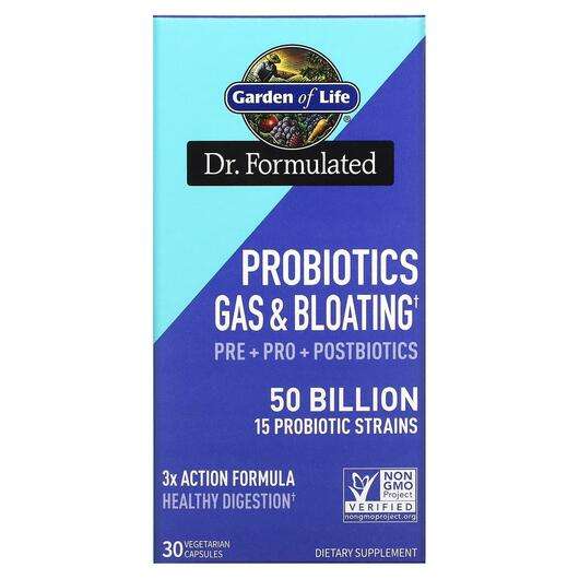Основне фото товара Garden of Life, Probiotics Gas & Bloating 50 Billion, Проб...