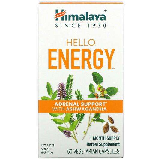 Основне фото товара Himalaya, Hello Energy Adrenal Support With Ashwagandha, Підтр...