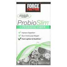 Force Factor, ProbioSlim + Prebiotic Fiber, Пребіотики, 120 ка...
