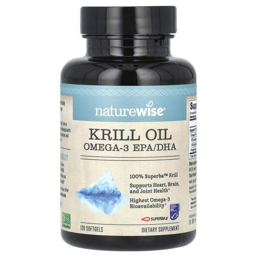 Основное фото товара Krill Oil Omega-3 EPA/DHA, Масло Антарктического Криля, 120 капсу