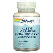 Solaray, Acetyl L-Carnitine Alpha Lipoic Acid, 60 VegCaps