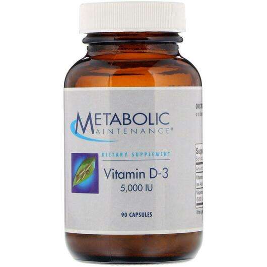 Основное фото товара Metabolic Maintenance, Витамин D-3 5000 IU, Vitamin D-3 5000 I...
