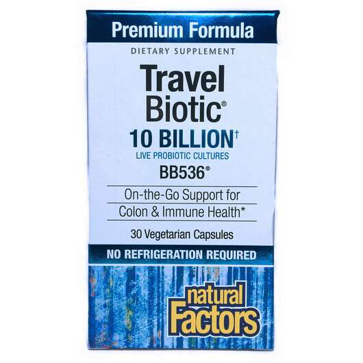 Основне фото товара Natural Factors, Travel Biotic BB536 10 Billion, Пробіотики, 3...
