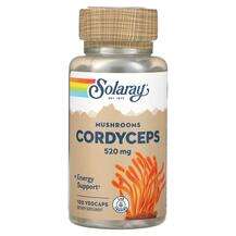 Solaray, Cordyceps Mushrooms 520 mg, Гриби Кордіцепс, 100 капсул