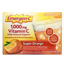 Emergen-C, 1000 mg Vitamin C Super Orange 30 Packets, 9.1 g Each