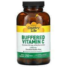 Country Life, Buffered Vitamin C 1000 mg 250, Вітамін C, 250 т...