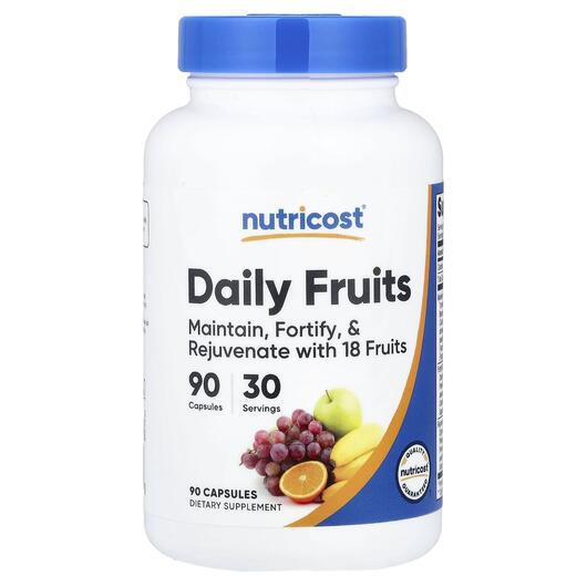 Основне фото товара Nutricost, Daily Fruits, Антиоксиданти, 90 капсул