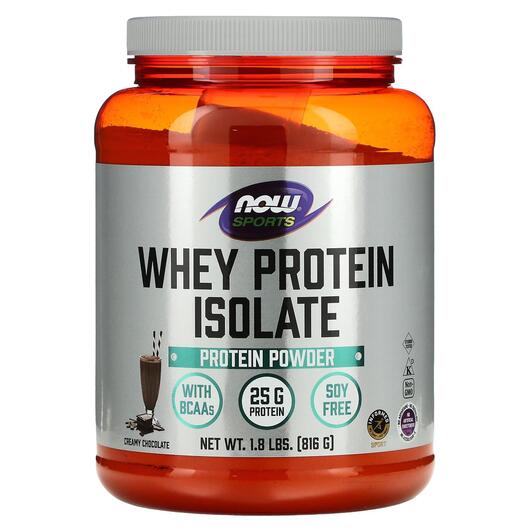 Основне фото товара Sports Whey Protein Isolate Creamy Chocolate, Протеїн, 816 г