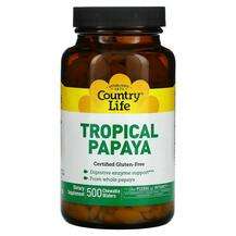 Country Life, Ферменты Папайи, Natural Tropical Papaya, 500 Ва...