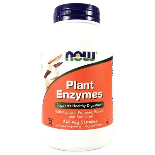 Основне фото товара Now, Plant Enzymes, Травні Ферменти, 240 капсул