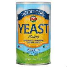KAL, Yeast Flakes, Харчові дріжджові пластівці, 340 г
