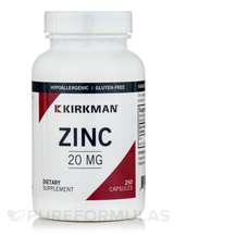 Kirkman, Цинк, Zinc 20 mg Hypoallergenic, 250 капсул