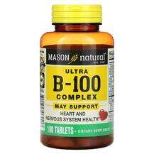 Mason, Ultra B-100 Complex, Комплекс вітаміну B, 100 таблеток