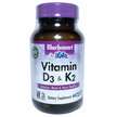 Фото товара Bluebonnet, Витамины D3 & K2, Vitamin D3 & K2, 60 капсул
