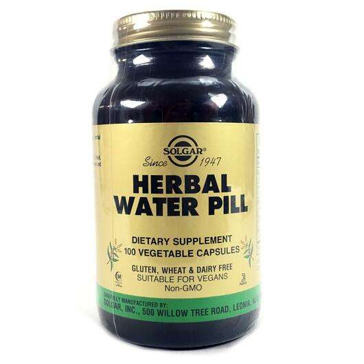 Основне фото товара Solgar, Herbal Water Pill, Діуретики, 100 капсул