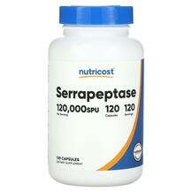 Nutricost, Serrapeptase 120000 SPU, Серрапептаза, 120 капсул
