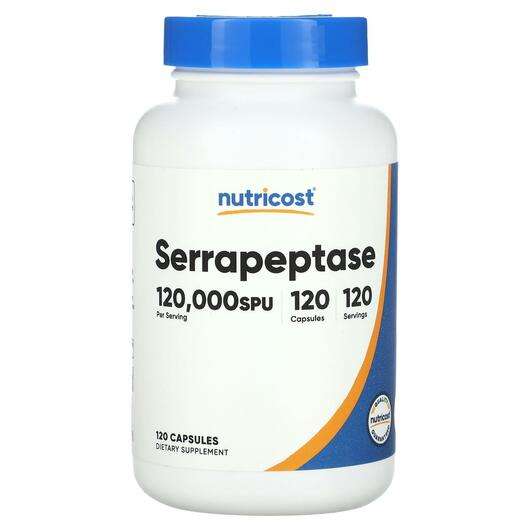 Основне фото товара Nutricost, Serrapeptase 120000 SPU, Серрапептаза, 120 капсул