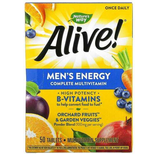 Alive! Men's Energy, Мультивітаміни для чоловіків, 50 таблеток