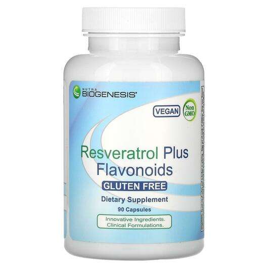 Основне фото товара Nutra BioGenesis, Resveratrol Plus Flavonoids, Ресвератрол, 90...