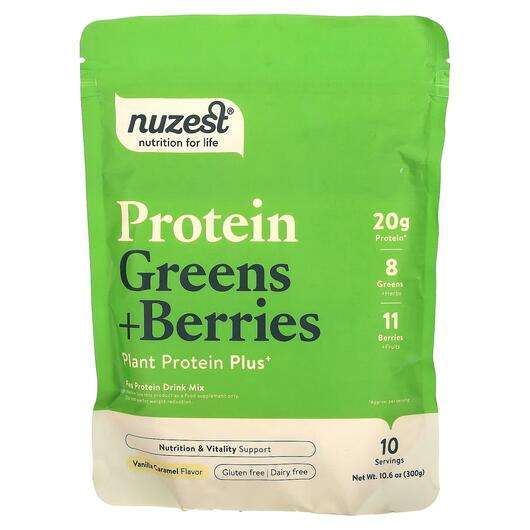 Основное фото товара Nuzest, Гороховый Протеин, Protein Greens + Berries Vanilla Ca...