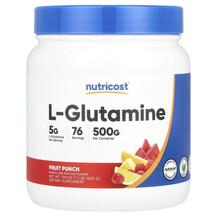L-Glutamine Fruit Punch L-Глутамин Nutricost 500 г