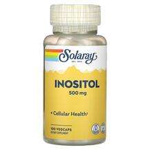 Solaray, Inostitol 500 mg, Вітамін B8 Інозитол, 100 капсул