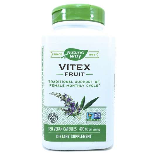 Основное фото товара Nature's Way, Витекс 400 мг, Vitex Fruit, 320 капсул