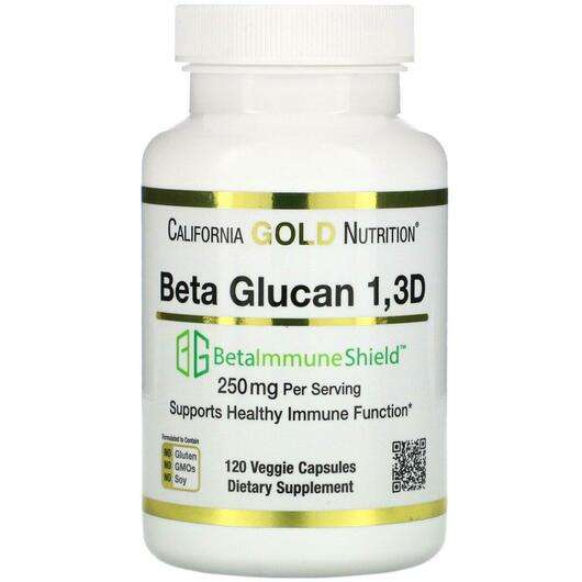 Основне фото товара California Gold Nutrition, Beta Glucan 13D, Бета-глюкан 250 мг...